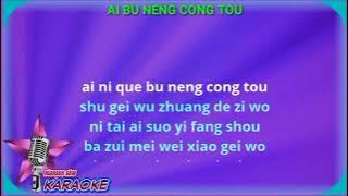 Ai bu neng cong tou -male - karaoke no vokal ( Yang pei an ) cover to lyrics pinyin