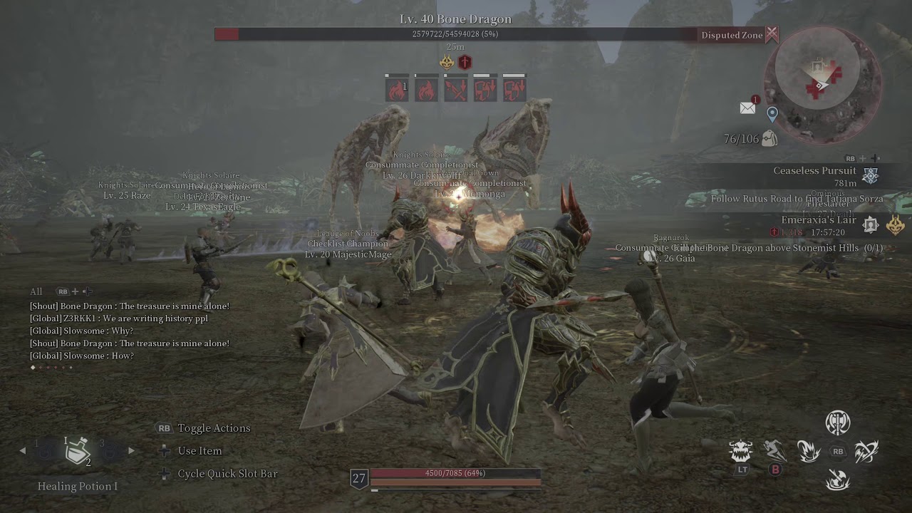 Bless Unleashed Bone Dragon World Boss (EU server)