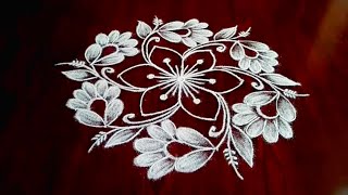 latest creative arts rangoli designs|easy and simple kolam 7×3 dots |new muggulu patterns#rangoli 