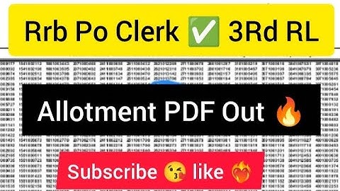 IBPS Rrb Po 💯 Clerk 🔥 3Rd Reserve 🤞 List 😱 Allotment 💫 PDF Out ✅ #rrbpo2025 #reservelist 