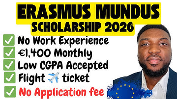 Fully funded Erasmus Mundus masters Scholarship in Europe 2026 | Open