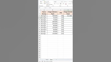 Begini Cara Hitung Harga Setelah Pajak PPN 11% #belajarexcelgratis