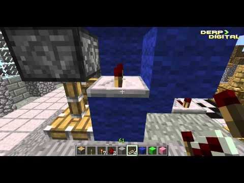 Minecraft : Redstone Tutorials : Glowstone Ceiling Lamp