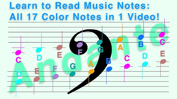 A B C - Bass Clef, Andante (Walking Pace) - Learn to Read All 17 Notes in 1 Video
