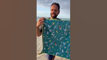 Folding Moasis Beach Towel #beachtowel #beachlife #beachfun #earthfriendly #millennialparent