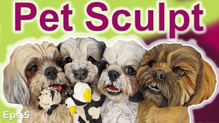 How to Sculpt REALISTIC DOG from DOG PET PICTURES - Eps. 5 - Polymer Clay Sculpting - Joan Cabarrus