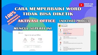 cara memperbaiki microsoft word tidak bisa diketik (masa aktif sudah habis)