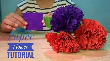 Crepe Paper Flower Tutorial | Carnation Flower