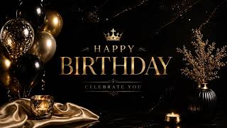 Luxury Black & Gold Happy Birthday Screensaver 🖤✨ | Elegant Birthday Background | 2 Hours screenshot 4