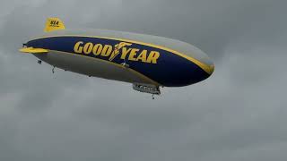 144) The Goodyear Blimp maneuvers during AIrVenture on Saturday, July 25, 2026