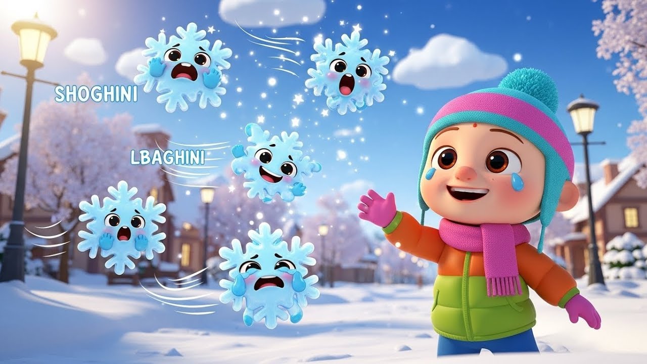 Five Little Snowflakes | Popular Nursery Rhyme | Educational Kids Songs ...