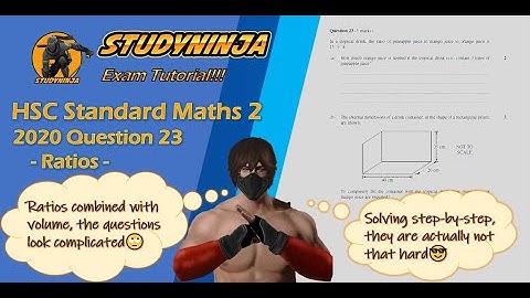 HSC Maths Standard 2020 Question 23 - StudyNinja