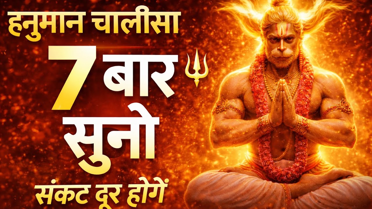 हनुमान चालीसा 🔱 7 बार सुनें | सभी संकट दूर होंगे | Sankat Mochan Hanuman Chalisa