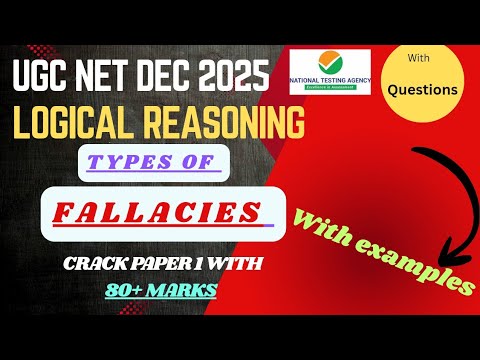 Fallacies in logical reasoning// Easy explanation Paper 1 UGC NET # ...