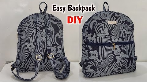 DIY Backpack / School Bag Step by Step Easy Sewing Tutorial| How to sew a backpack at home | DIY Bag