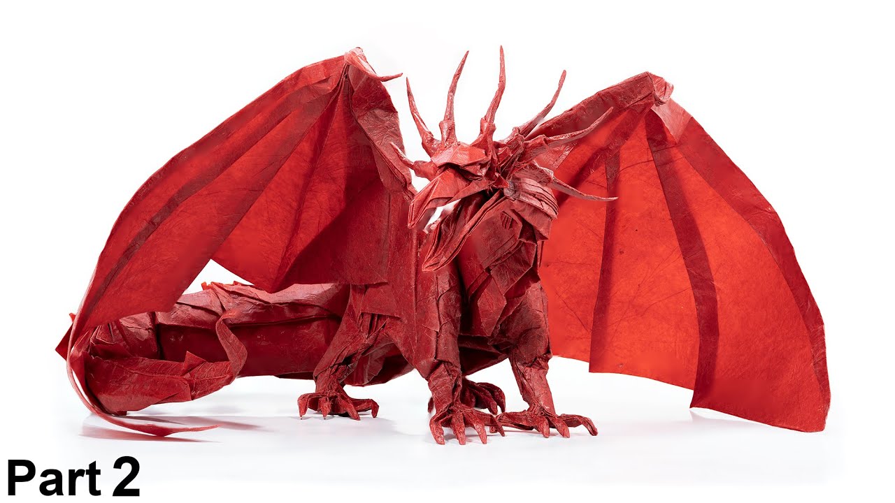 Origami Ancient Dragon (Satoshi Kamiya) part 2 YouTube