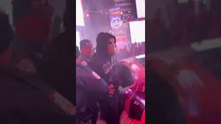 Nypd stops a take over in time square and arrests the driver for doing burn outs
