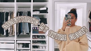 decluttering my entire closet and makeup collection! (I got rid of HALF of what I own)