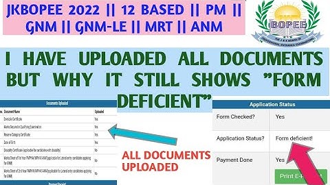 FORM DEFICIENT?? BUT I HAVE UPLOADED ALL DOCUMENTS ✅ || WHAT TO DO?