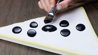 How to Paint Abstract Triangle Art｜Easy Painting Ideas