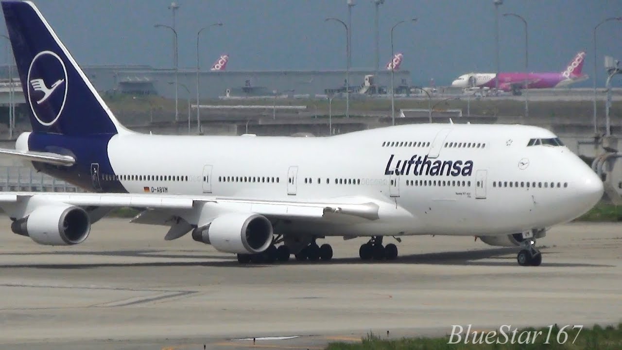 New Livery Lufthansa Boeing 747 400 D Abvm Takeoff From Kix Rjbb Osaka Kansai Rwy 06r Youtube