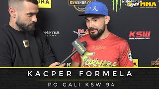 KACPER FORMELA | KSW 94 | Wygrana z Ahmedem Vilą | Powitanie w KSW | Dalsze plany