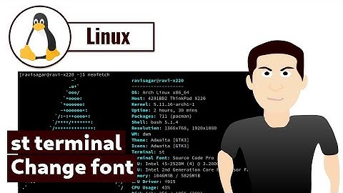Change font in st terminal