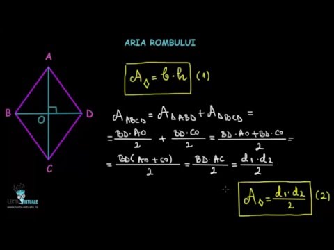 Video: Cum Se Calculează Aria Unui Romb