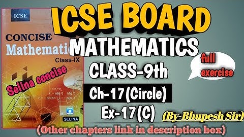 icse | class-9| selina book | maths | ch-17| ex-17(C)