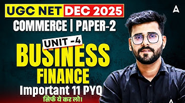 UGC NET Commerce | UGC NET Commerce Unit 4 Business Finance PYQ