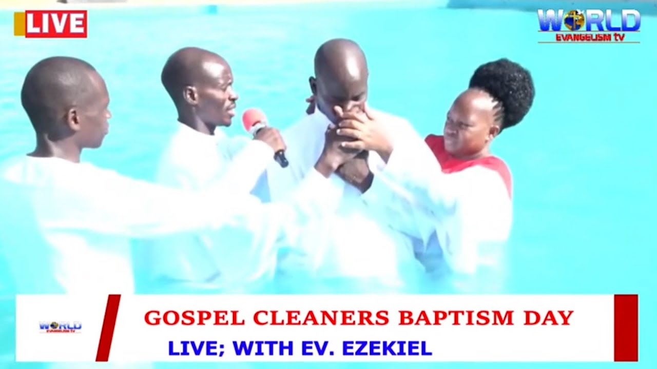 PASTOR GILLACK ABATIZWA NA EVANGELIST EZEKIEL MAVUENI TOGETHER WITH OTHER PASTORS AND CONGREGANTS.