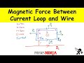 Magnetic Force Between a Current Loop and a Wire