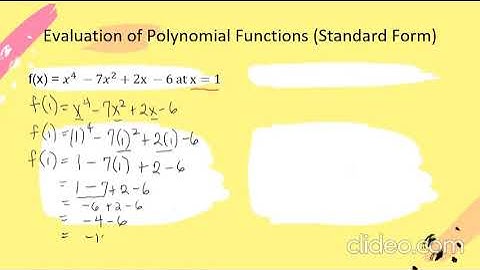 Grade 10 Math Quarter 2 :Evaluation of Polynomial Functions