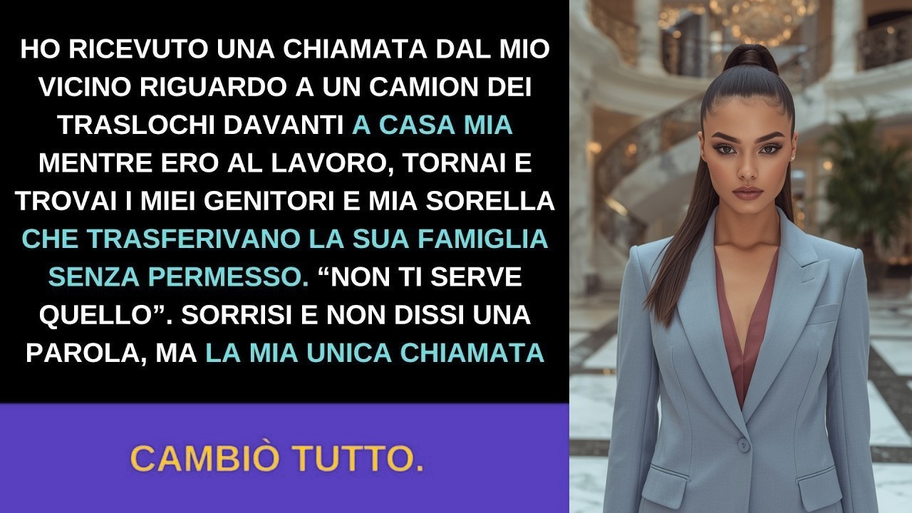 Ero al lavoro quando il mio vicino mi chiamò dicendo che un camion stava svuotando casa mia. Mio marito aveva pagato dei traslocatori per portare via tutto: mobili, quadri, persino i vinili che...
