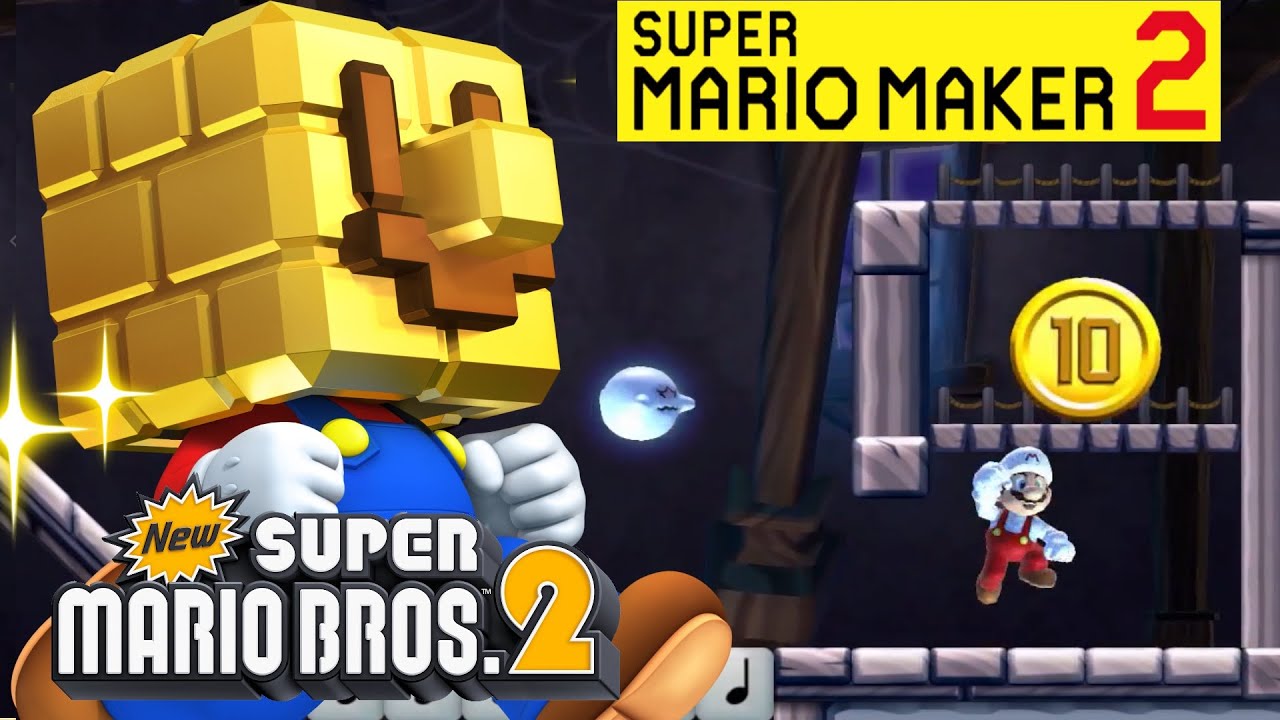 New Super Mario Bros. 2: World 2 Remade in SMM2 (Super World)