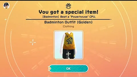 Nintendo switch sports badminton-third outfit you can unlock.