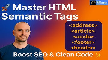 Complete HTML5 Tutorial for Beginners | Semantic Elements: Header, Footer, Article, Aside & Address