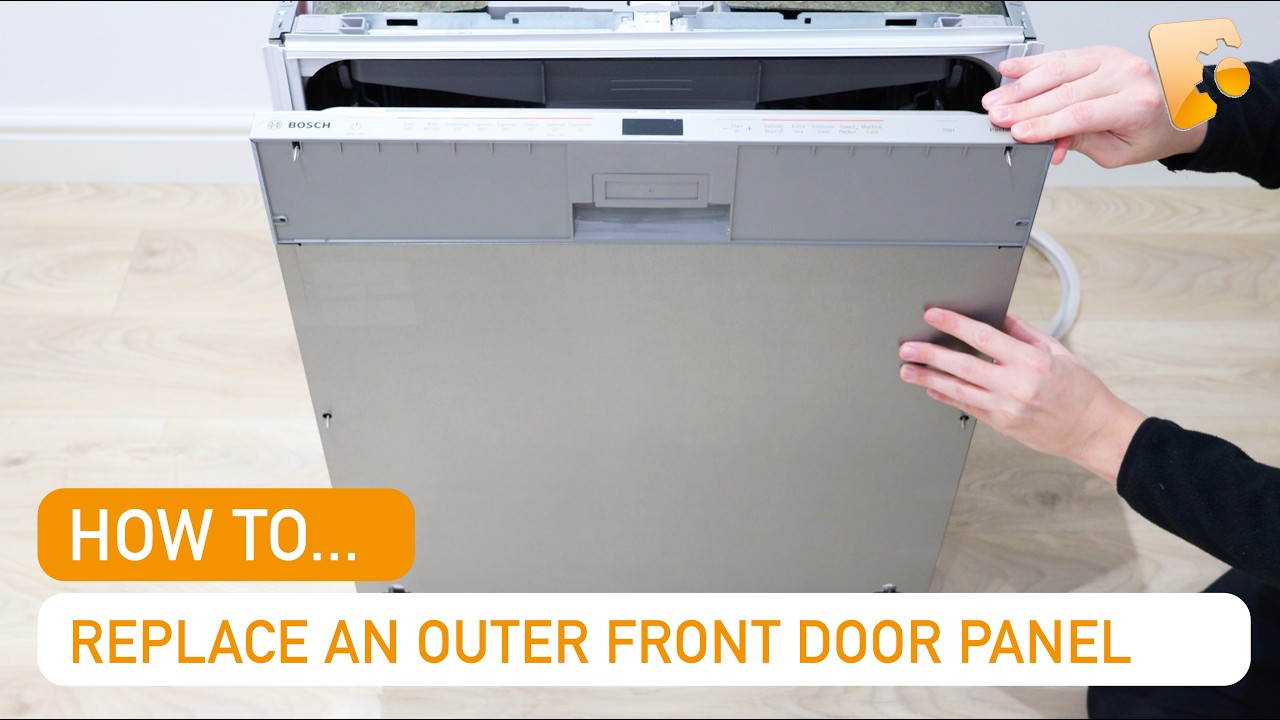 How to Replace a Bosch Dishwasher Outer Front Door Panel - YouTube