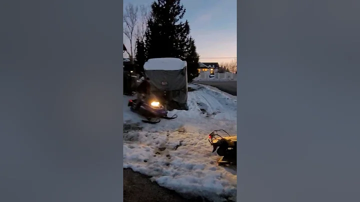 Easiest way to load a snowmobile #shorts