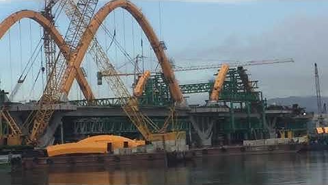 Tiến độ thi công cầu Cửa Lục 1( ngày 20/8/2021)