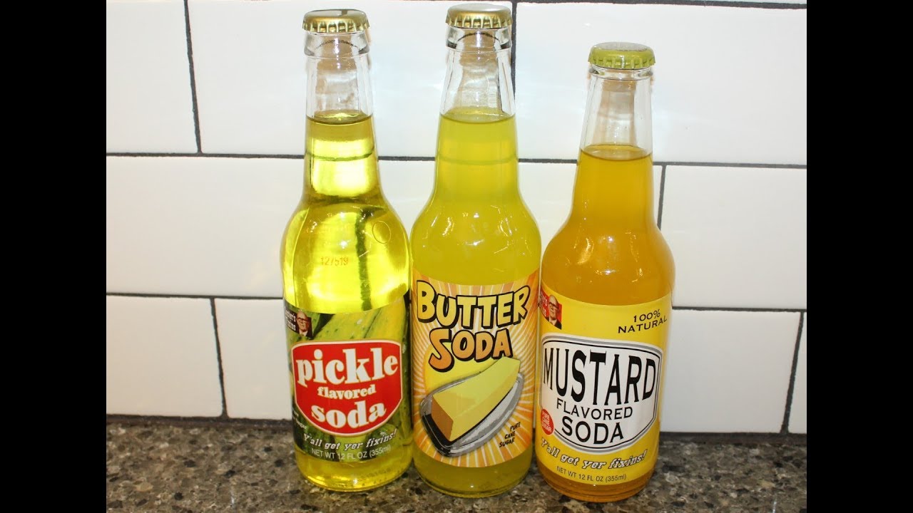 Lester’s Fixins Pickle Flavored & Mustard Flavored Soda and Butter