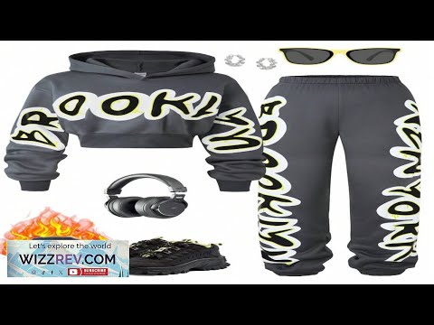 SHEIN 2pcs Set Teen Girl Letter Print Drop Shoulder Hoodie Sweatshirt And Sport Review