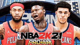 ZION WILLIAMSON, BRANDON INGRAM AND LONZO BALL TAKEOVER COMP PRO-AM IN NBA 2K21