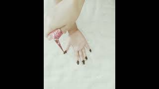 instant red colour mehandi Amina #shorts @Techie19