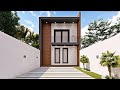 Casa Duplex (Sobrado) moderno com Platibanda 5x23 | Eduardo Gomes Arquitetura