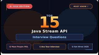 Top 15 Java Stream API Interview Questions &amp; Answers (2026)
