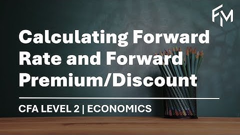 CFA Level 2 | Economics: Calculating Forward Rate and Forward Premium Discount