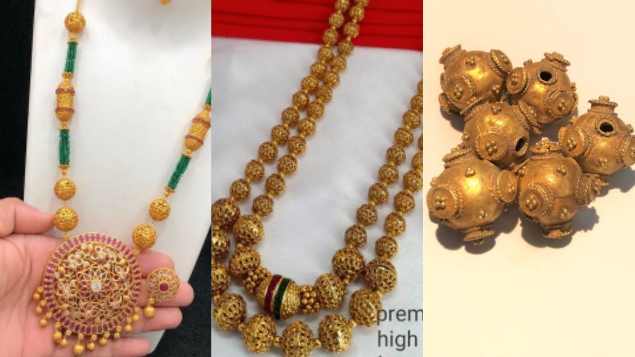सोने के मोती की डिजाइन| gold ball 