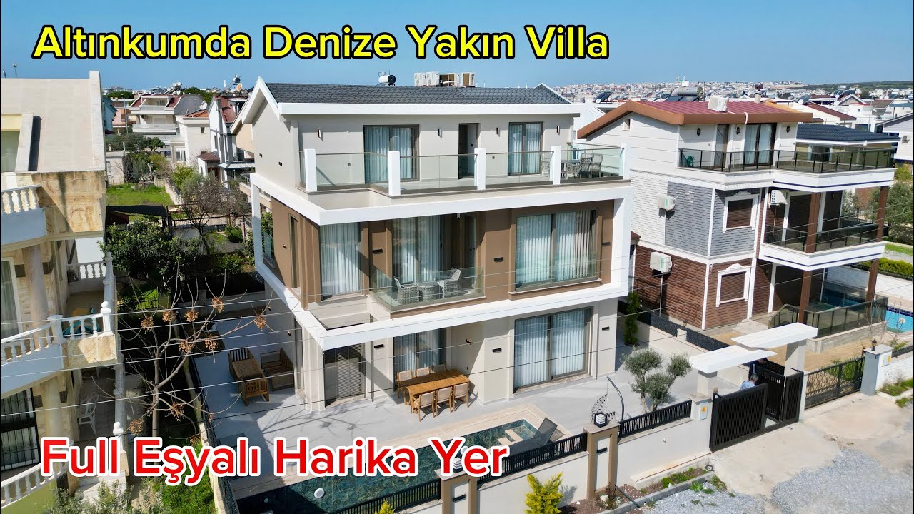 Altınkum’da Denize Yakın Full Eşyalı 5+1 Havuzlu Müstakil Harika Villa Turu 🏡#didimdesatılık #villa