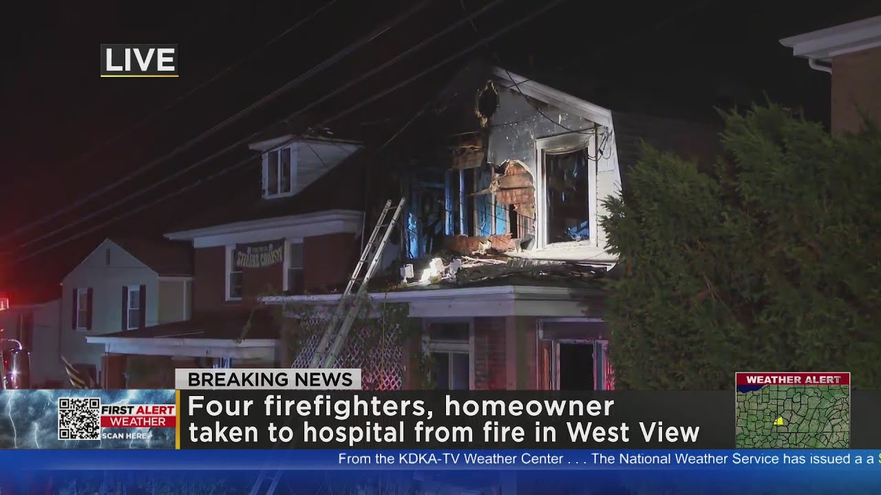 4 firefighters, homeowner taken to hospital after fire in West View ...